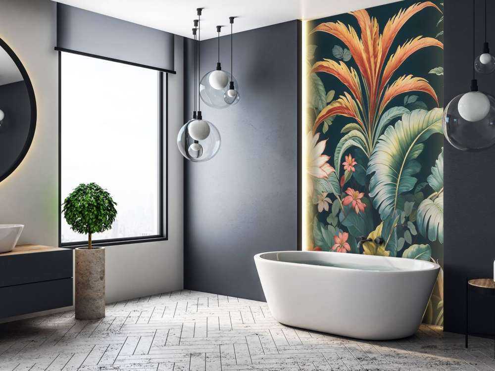 Fleurs tropicales aux couleurs profondes