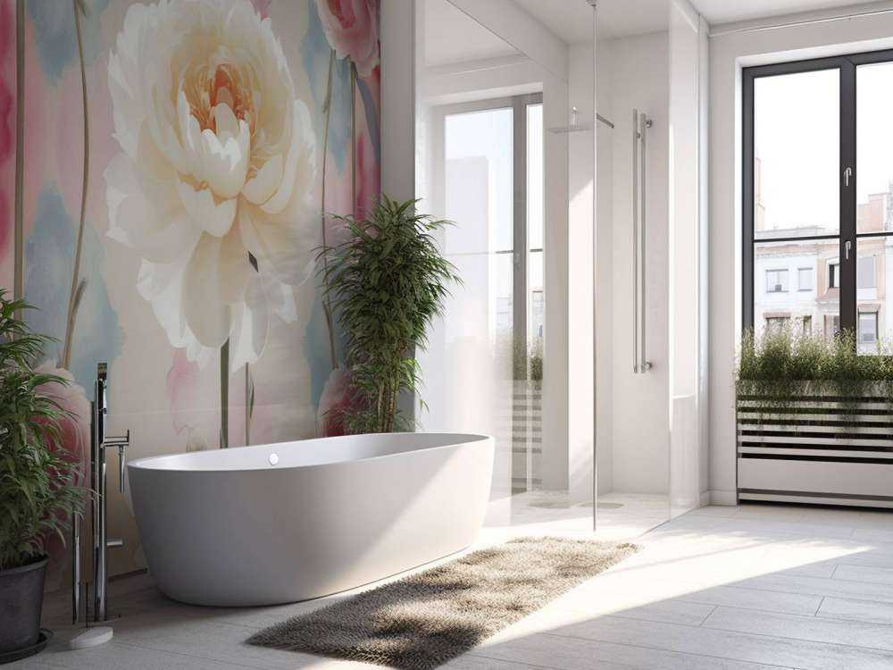 Pivoines symétriques à l’aquarelle