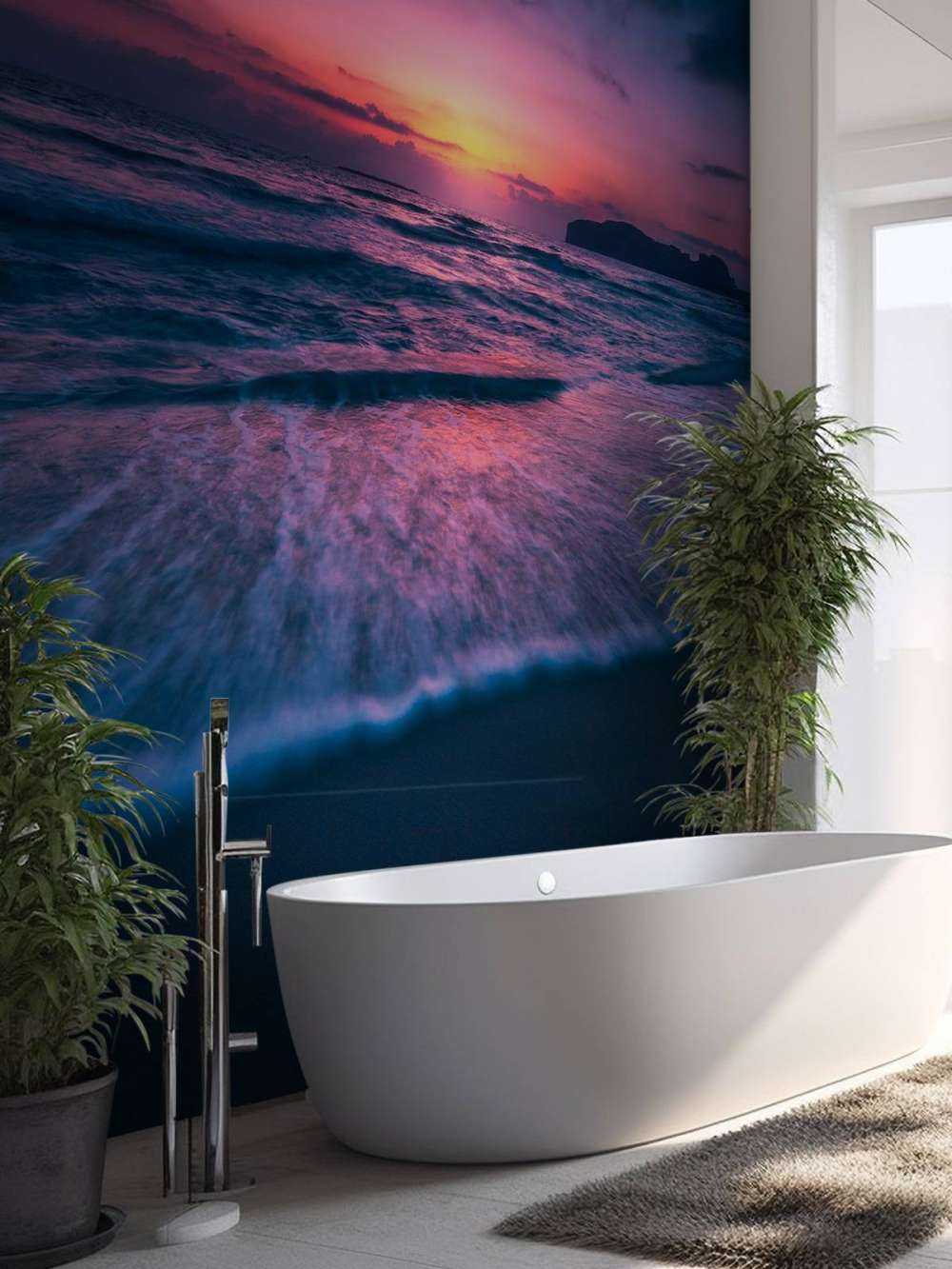 Lueur du soir sur la côte violette