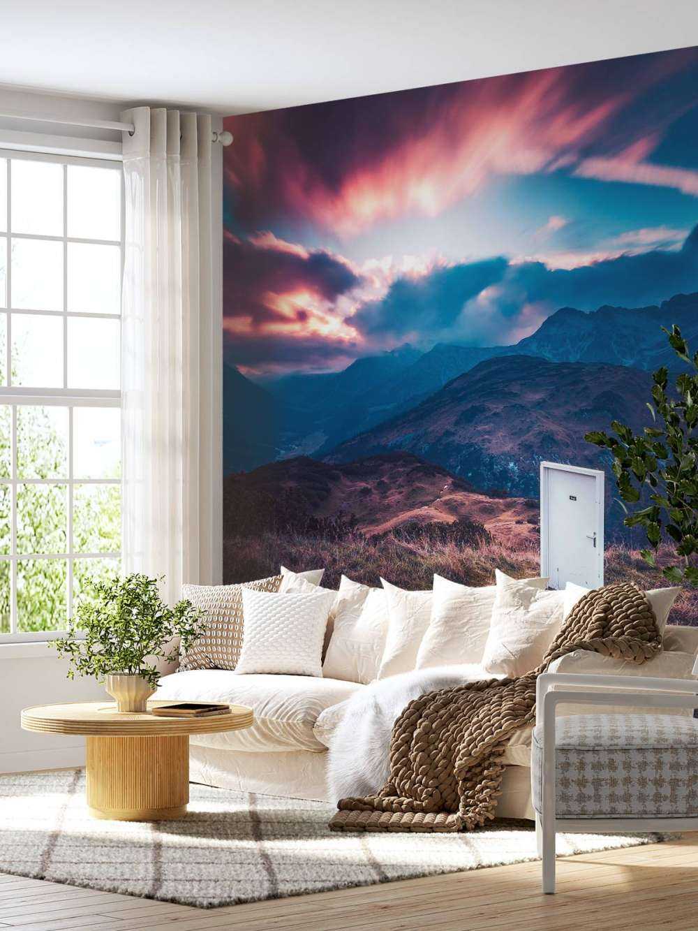 Porte Blanche Dans un Paysage de Rêve