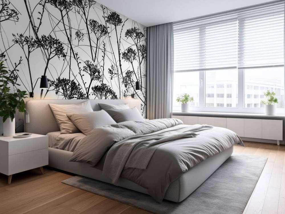 Silhouette of dried plants