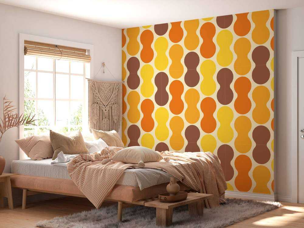 Motif de fleur rétro