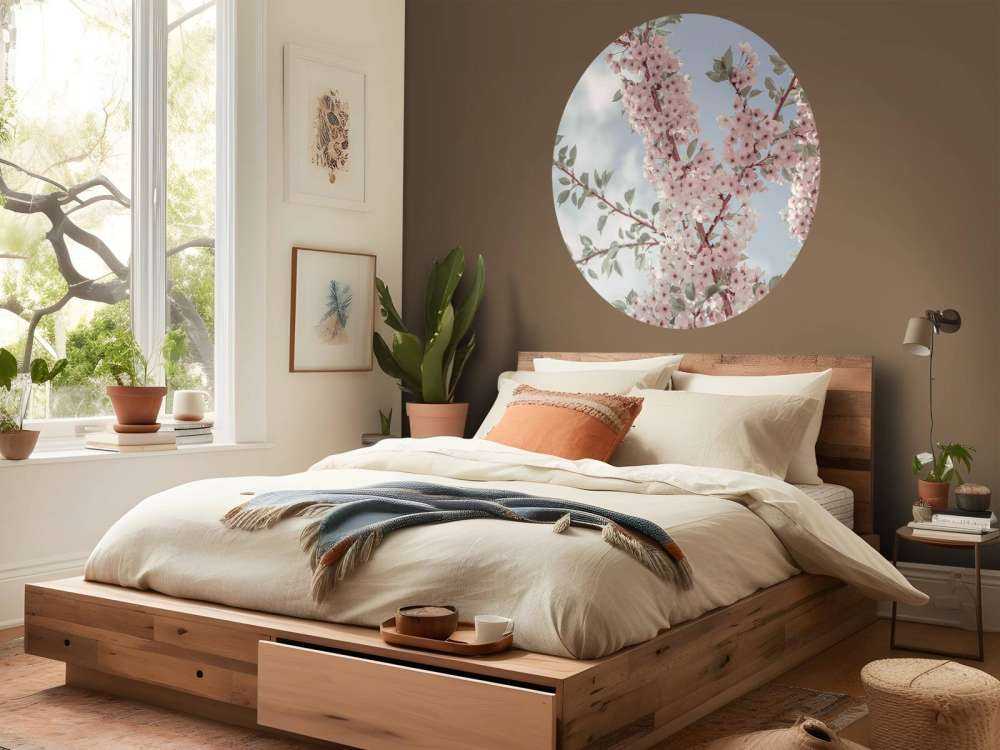 Fleurs épanouies vues d'en bas