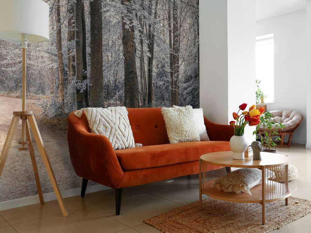 arbres avec des feuilles blanches