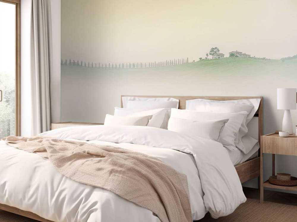 Paysage italien brumeux