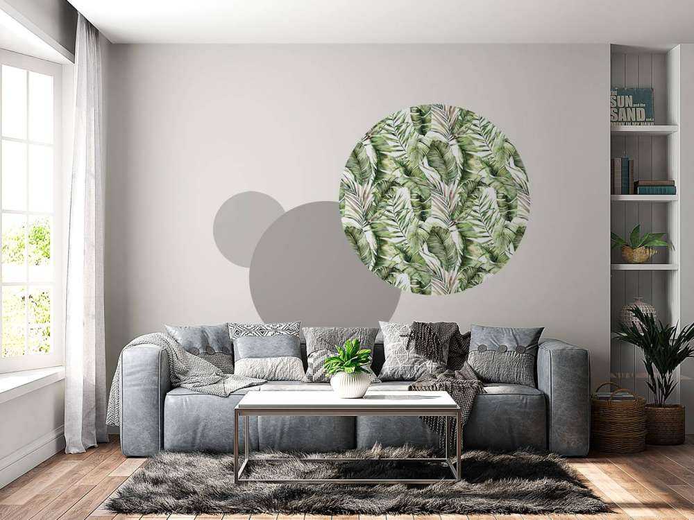 Motif de la feuille de palmier verte