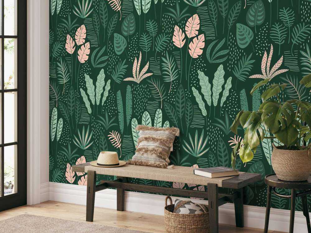 Motif de feuille joyeux