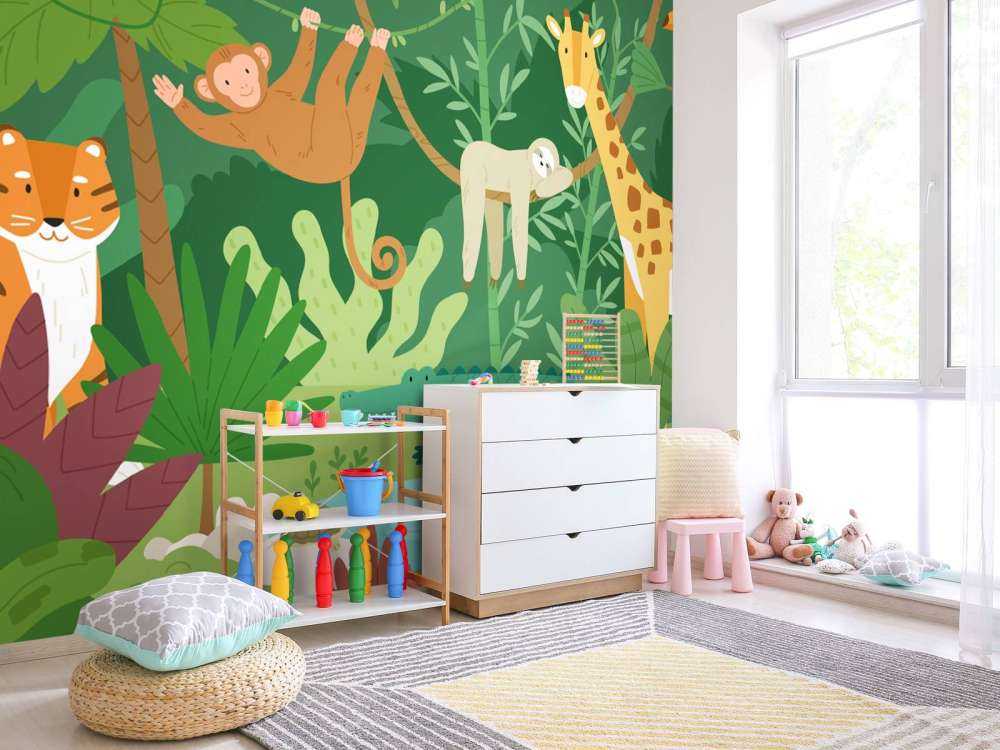 Animaux de la jungle heureux