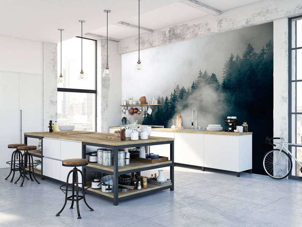 Réveil alpin brumeux