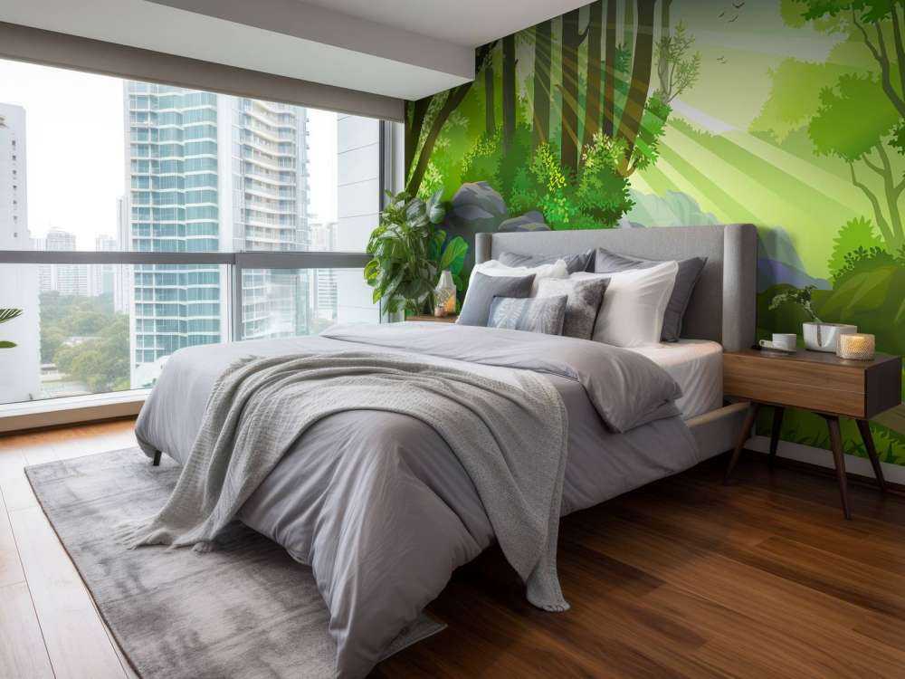 Rayons de soleil dans la jungle