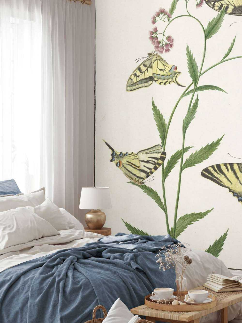 Quatre papillons sur des fleurs, Paulus Knogh