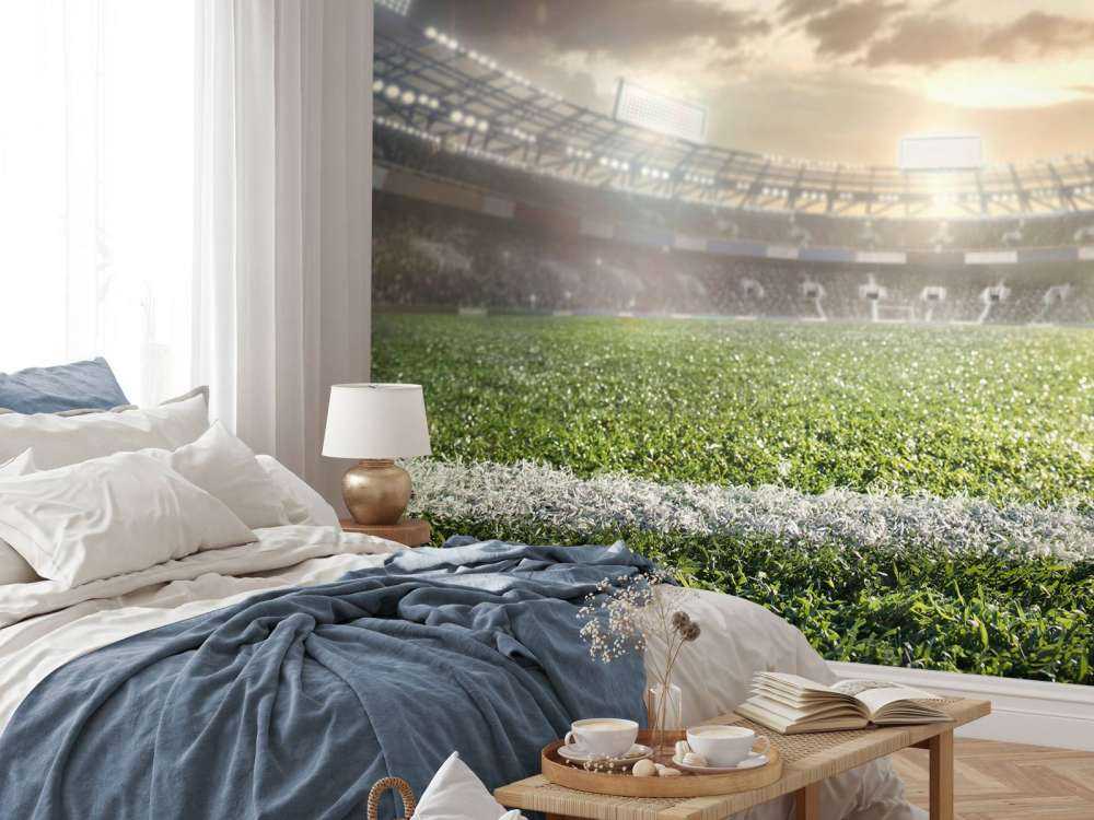 Stade avec gazon artificiel