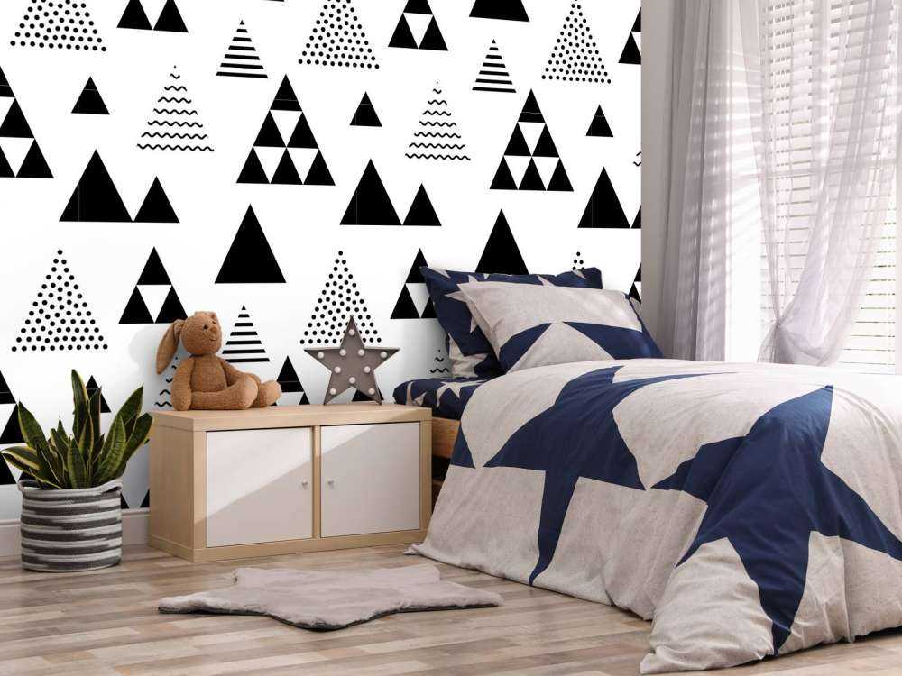 Triangles en noir et blanc