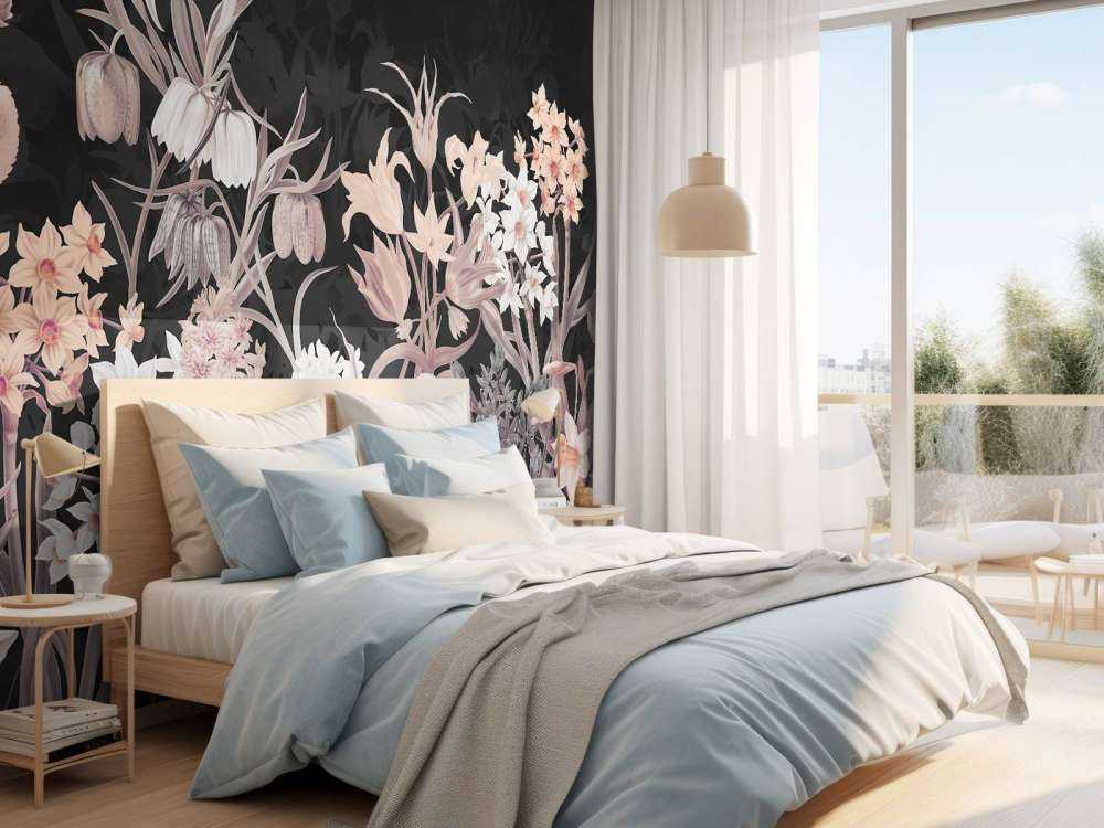 Fleurs de printemps - Sepia vintage