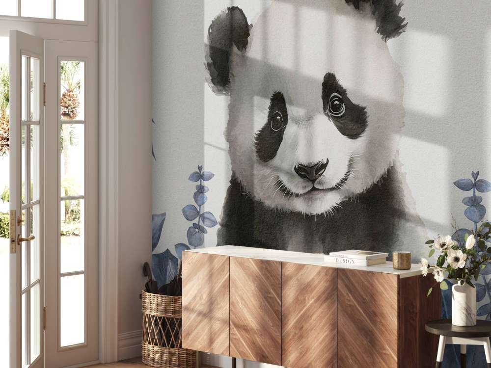 Bébé panda dans la jungle bleue