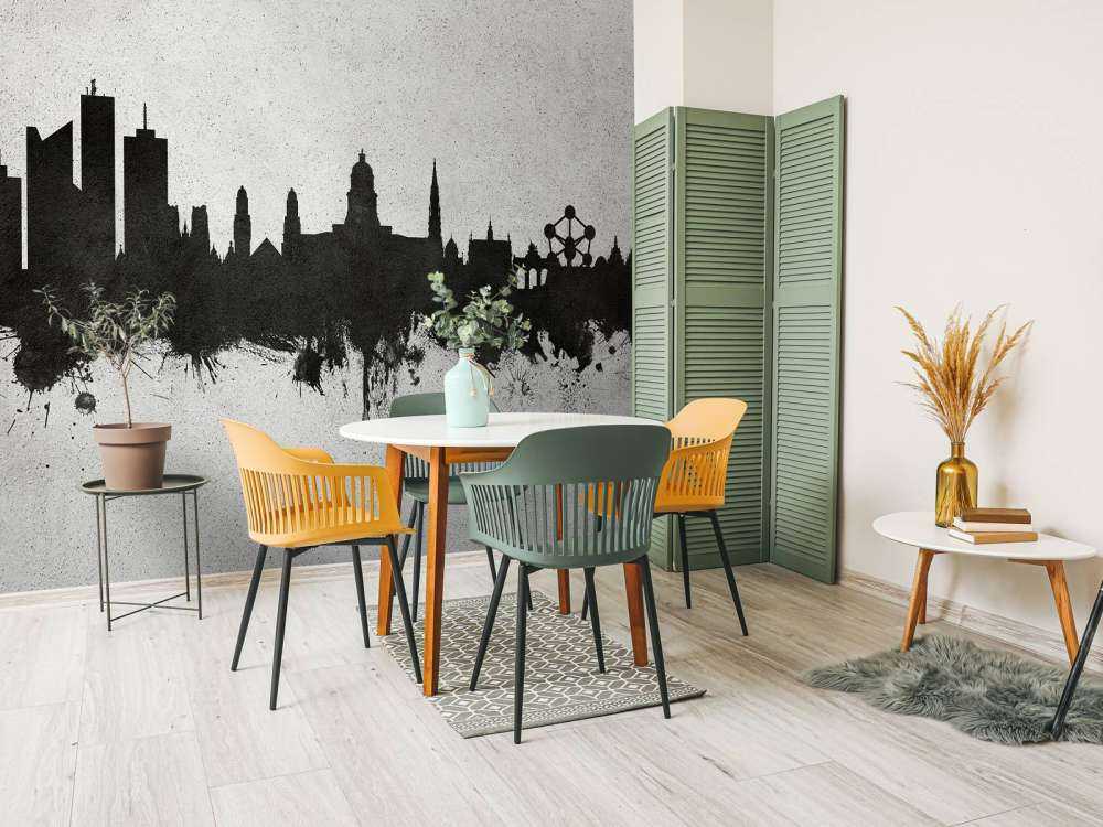 Aquarelle skyline, Bruxelles