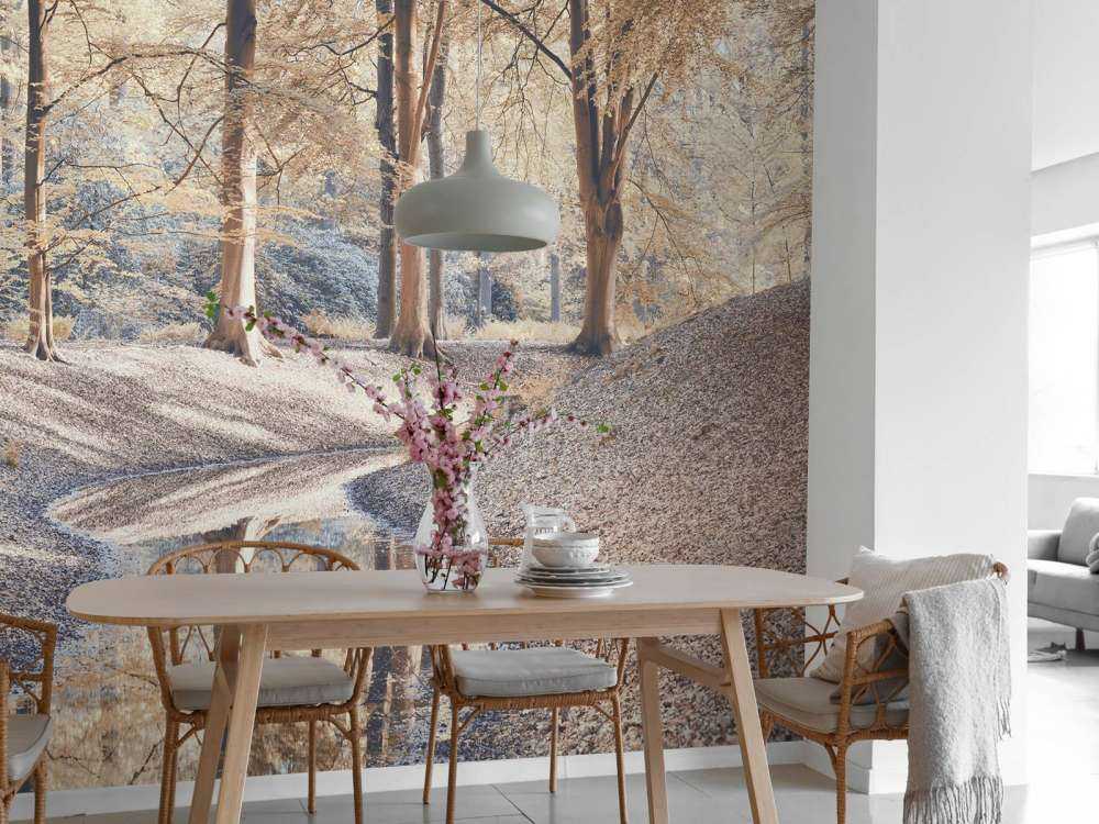 Ruisseau dans la forêt - pastel