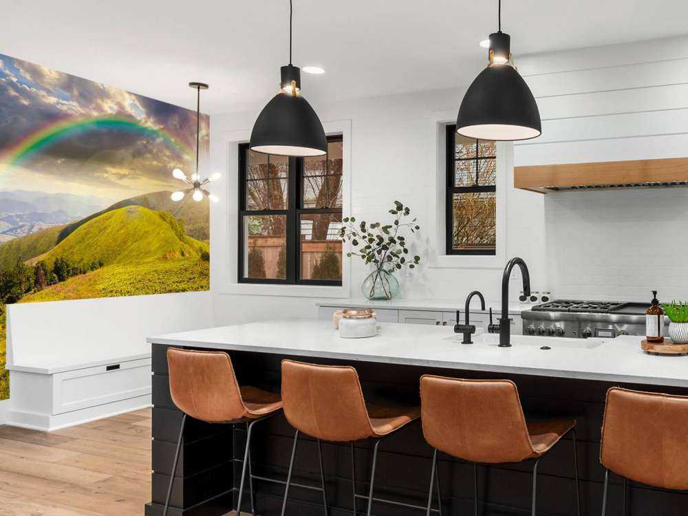 Montagnes au coucher du soleil