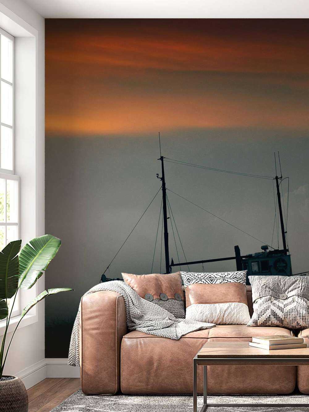 Bateau au coucher du soleil