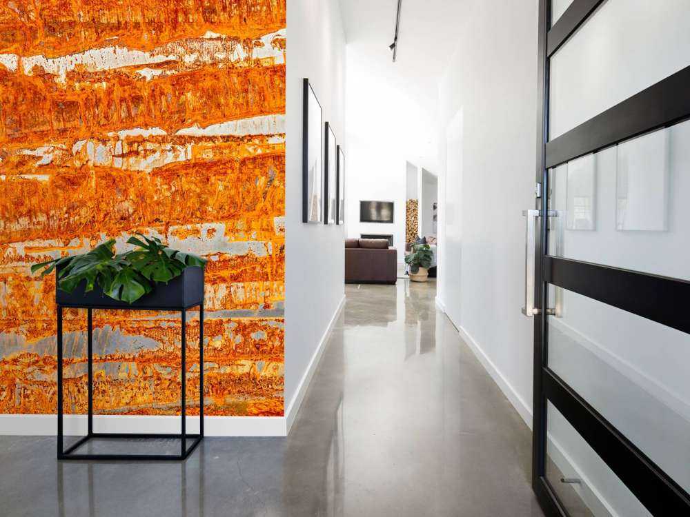 Plaque en métal rouillée