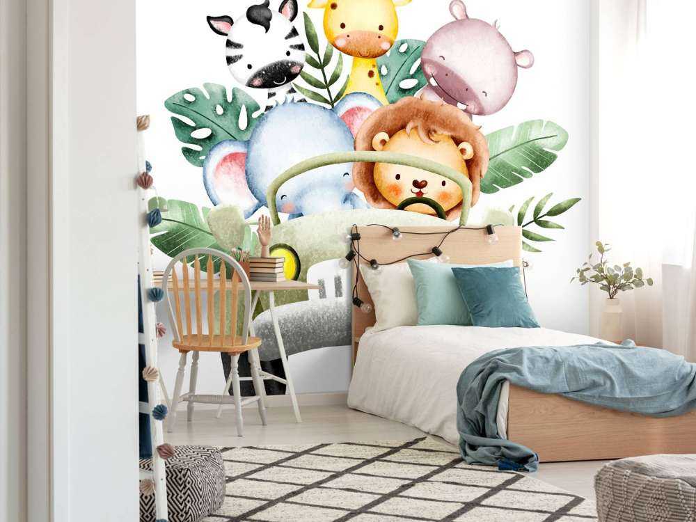 Animaux de safari dans une jeep