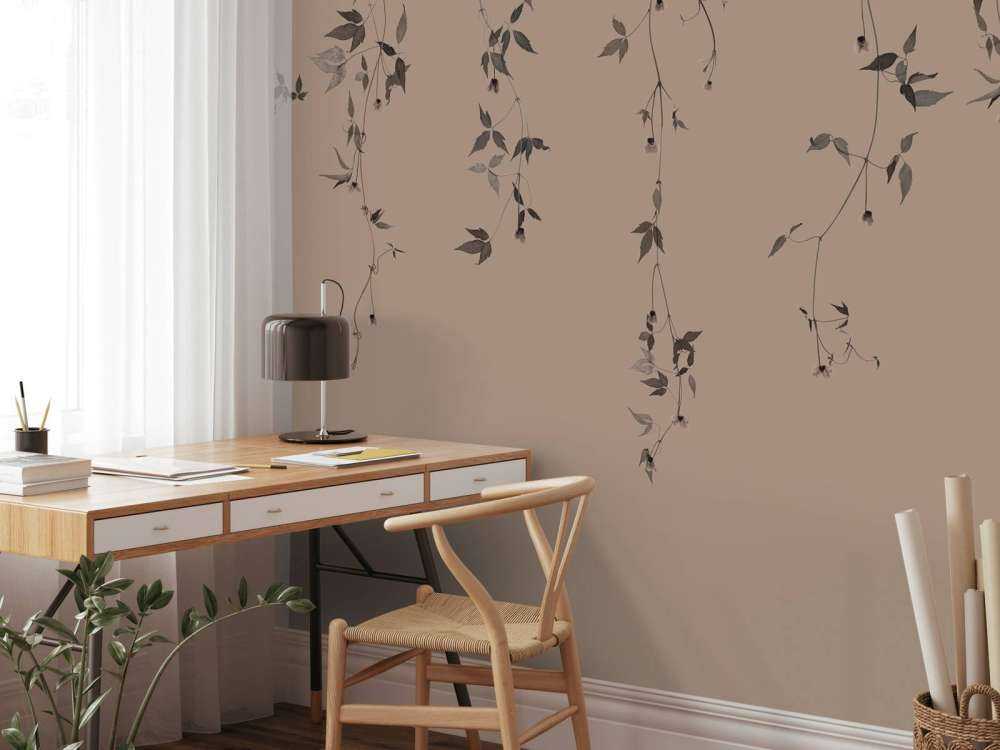 Brins de clématite sur taupe
