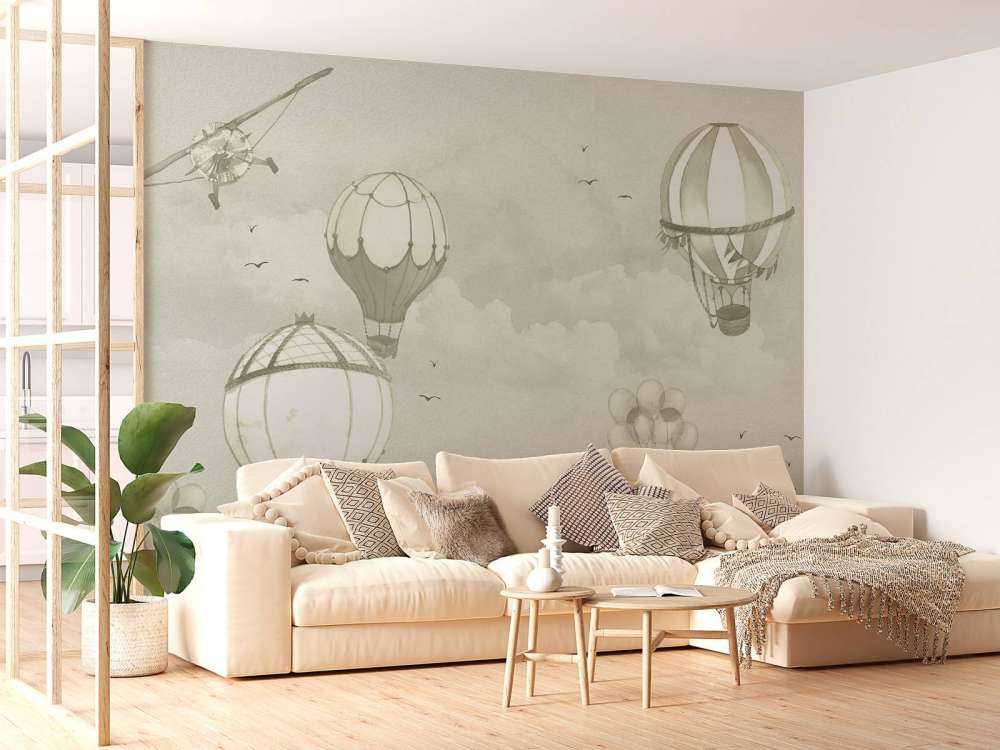 Ballons en vert d'eau