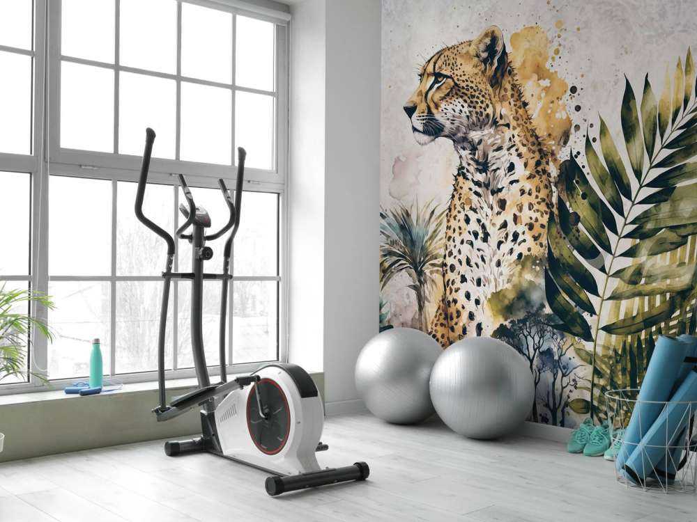Peinture d’animaux sauvages de la jungle avec guépard