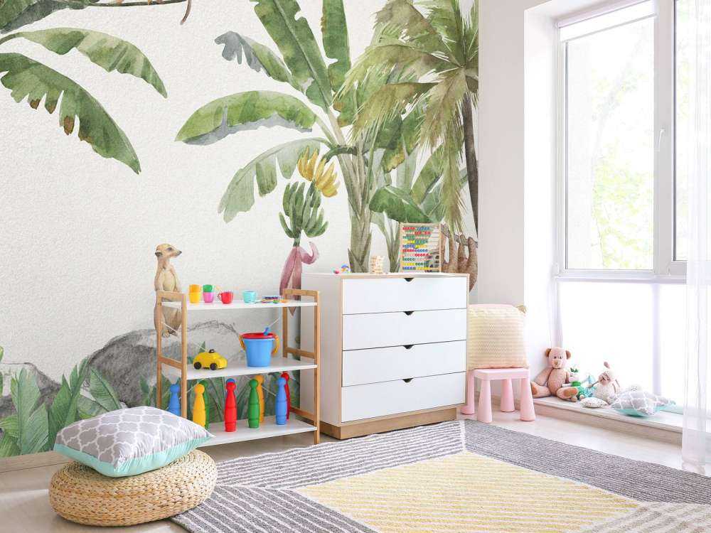 Jungle avec des animaux colorés