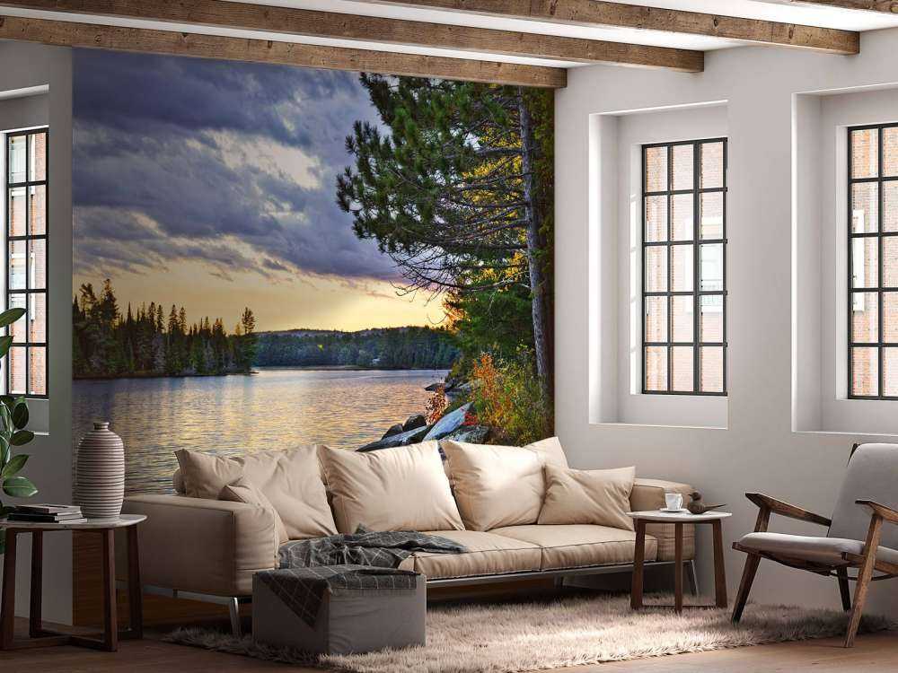 Coucher de soleil sur le lac