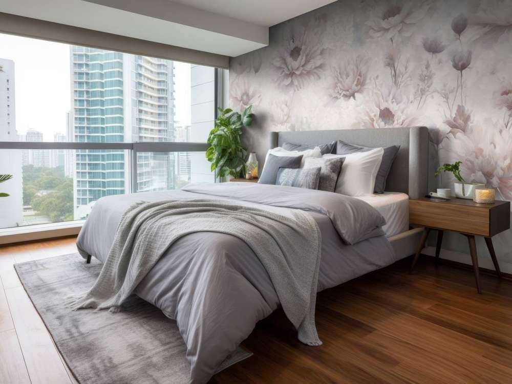 Mur romantique orange