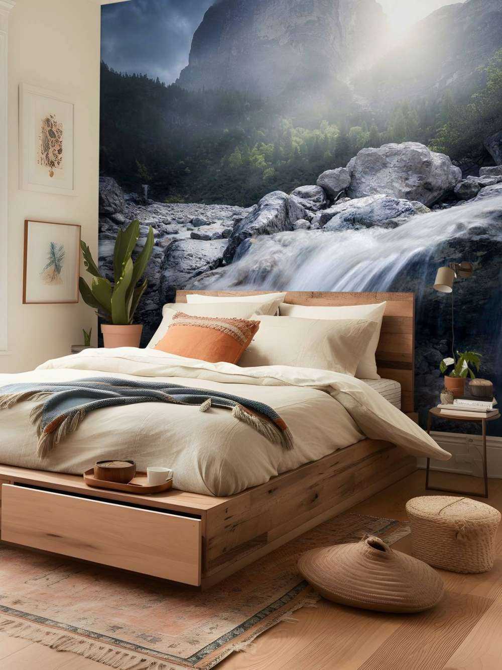 Mistige Bergstroom au lever du soleil