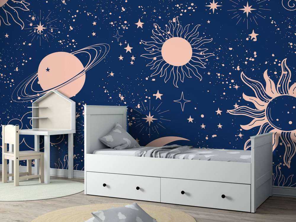 Soleil nocturne et ciel lunaire