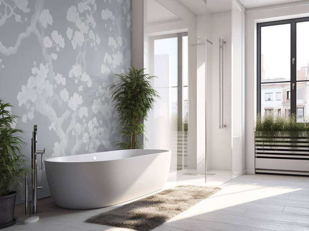 Forêt en fleurs merveilleuse - bleue