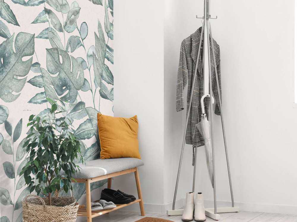 Motif de feuille tropicale en aquarelle