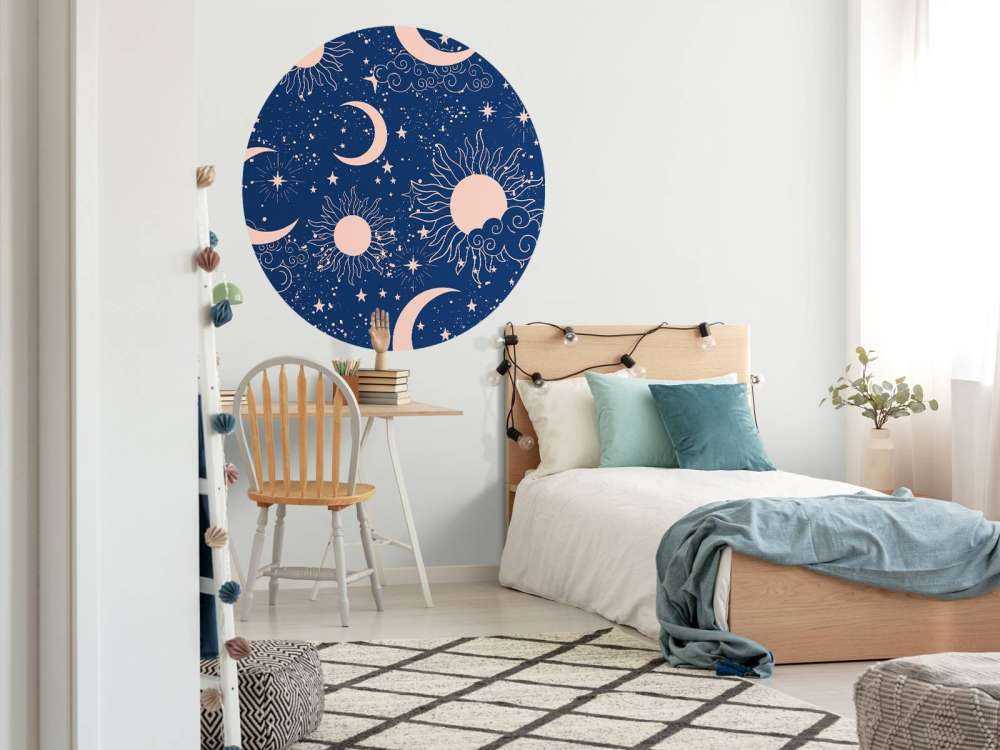 Ciel mystique du soleil et de la lune