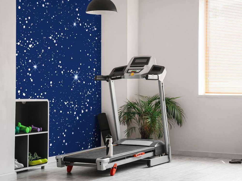 Nuit étoilée scintillante en bleu