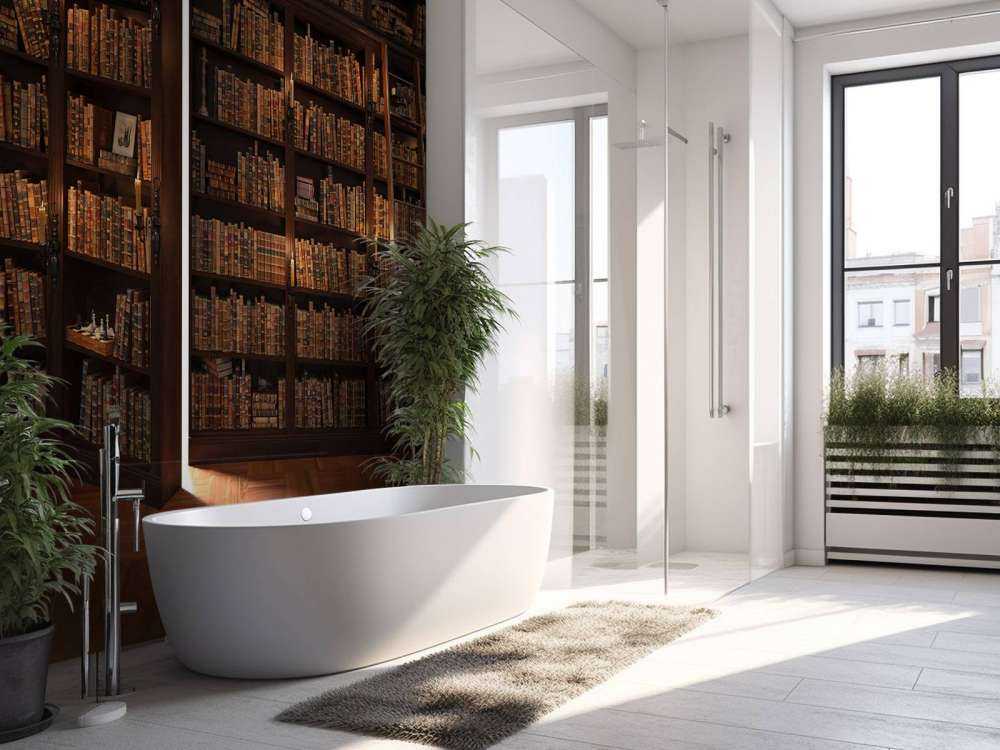 Bibliothèque secrète avec porte cachée