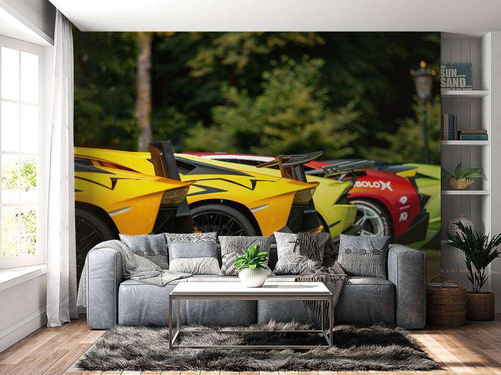 Collection de supercars dans la nature