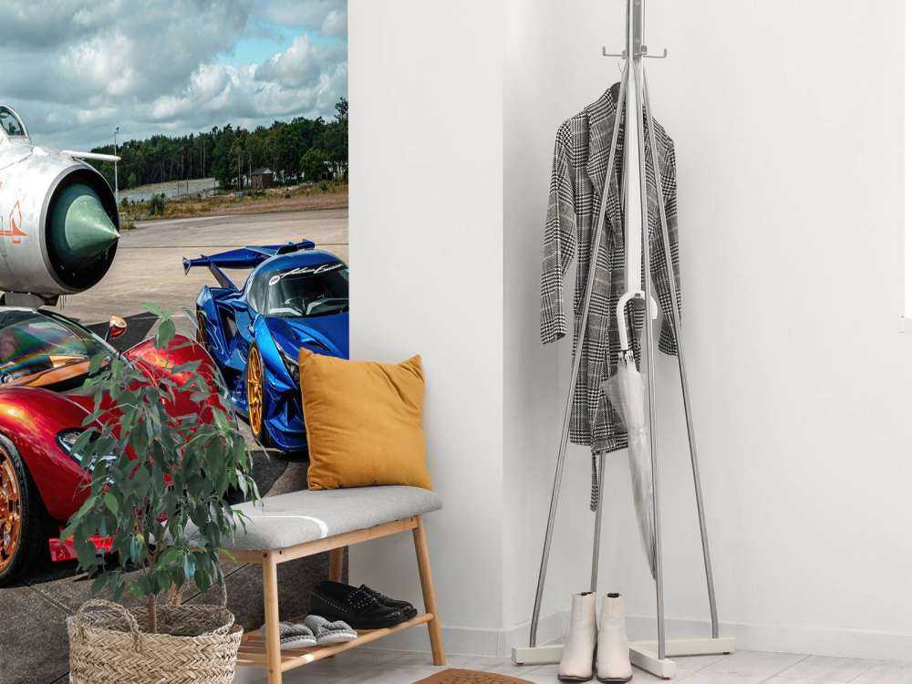 Supercars dans un avion de chasse