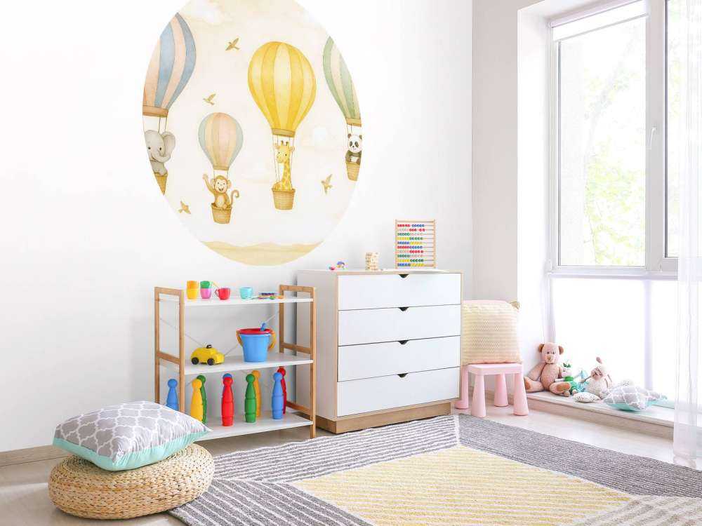 Voyage des animaux en montgolfière