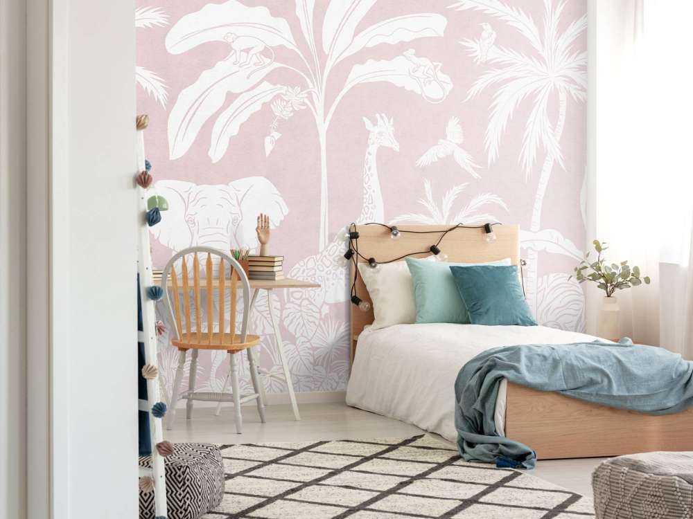 Jungle Monochrome - Rose