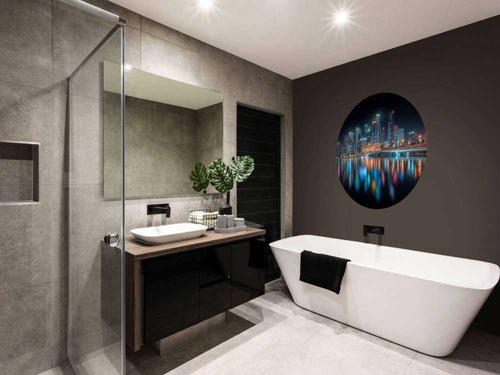 Réflexions de lumière sur la skyline moderne