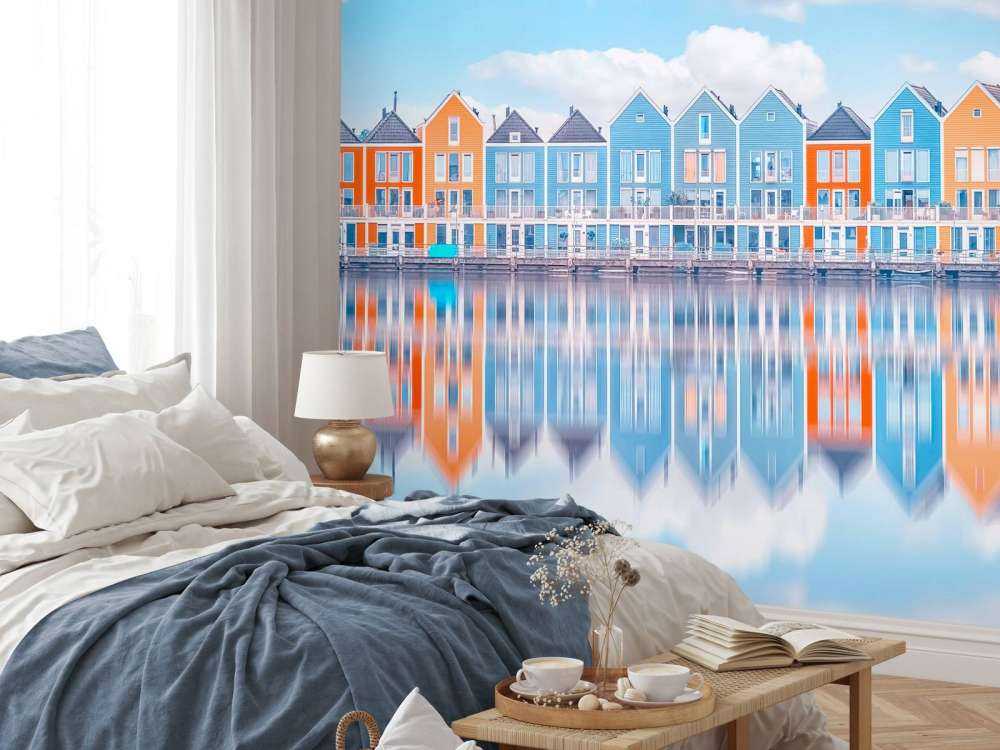 Ligne d'eau des façades colorées