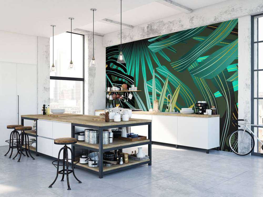 Panorama des feuilles tropicales