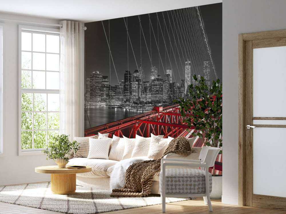 Pont de Brooklyn rouge