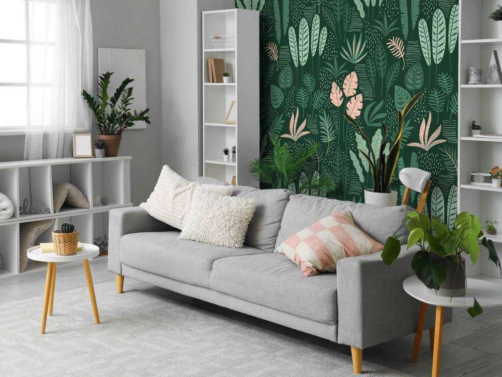 Motif de feuille joyeux