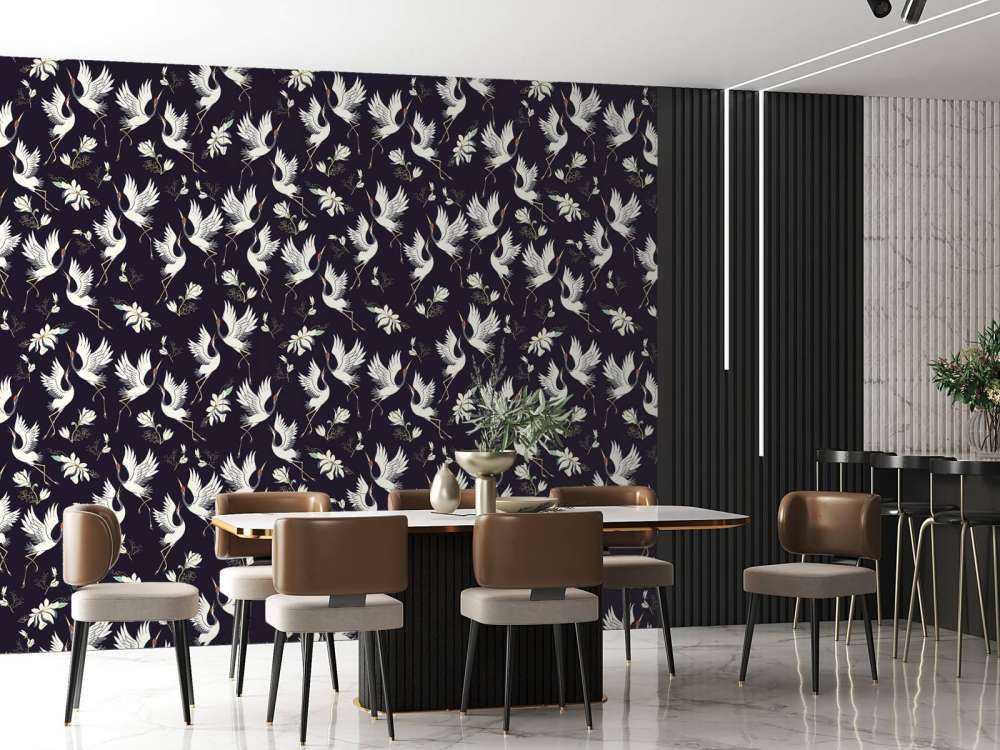 Motif de grue en vol