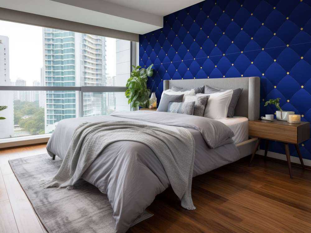 Motif Chesterfield bleu foncé