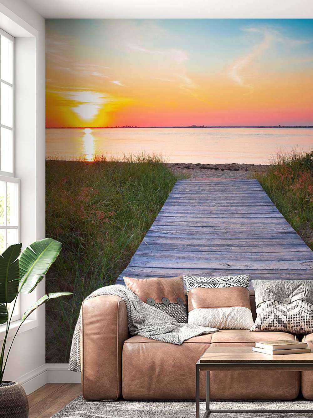 Plage et route en bois